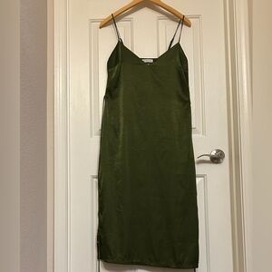 Urban Outfitters 100% polyester Olive Midi Dress